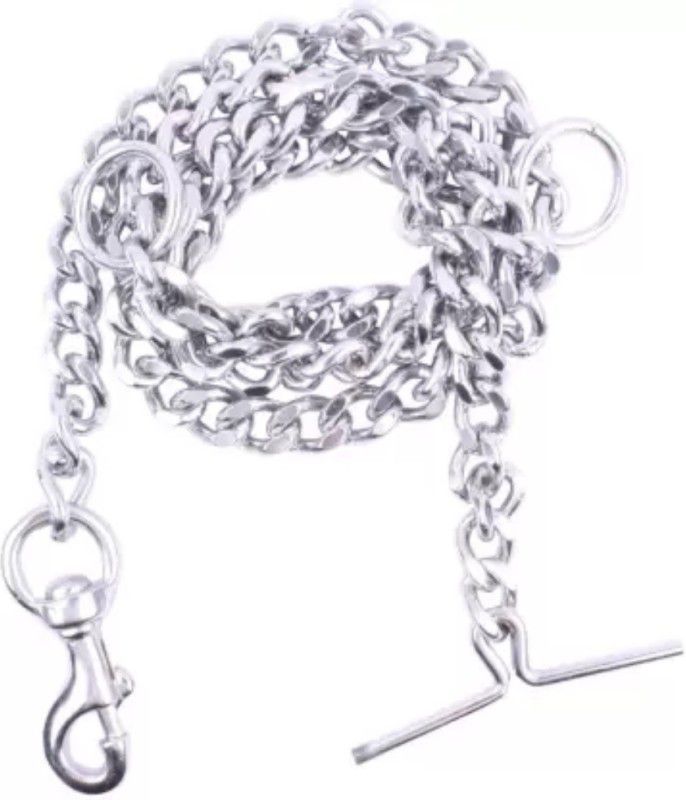 CIBO Dog chock chain neck chain for small and medium Dog 24 inch 152 cm Dog Chain Leash  (Silver)