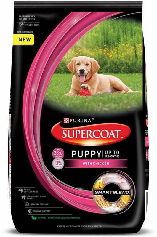 purina SUPERCOAT Puppy Dog Food Chicken 3 kg Dry Young Dog Food