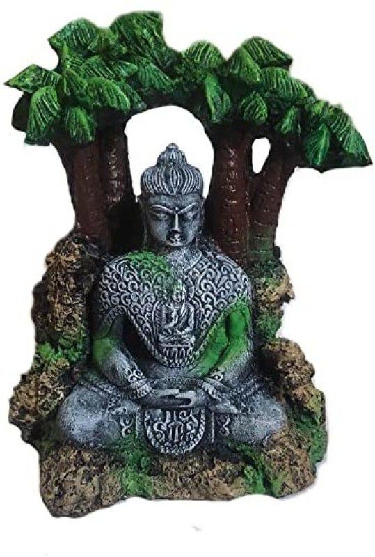 DD Enterprises Buddha Statue and Artificial Plant Good Looking for Aquarium Decorations Laterite Planted Substrate  (Multicolor, 0.4 kg)