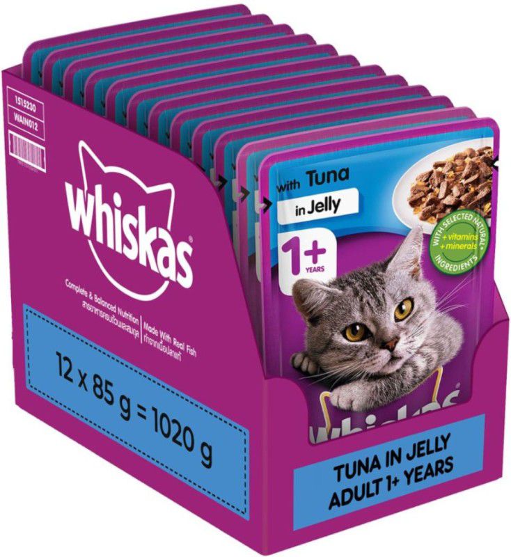 Whiskas (+1 Year) Tuna 0.085 kg (12x0.01 kg) Wet Adult Cat Food