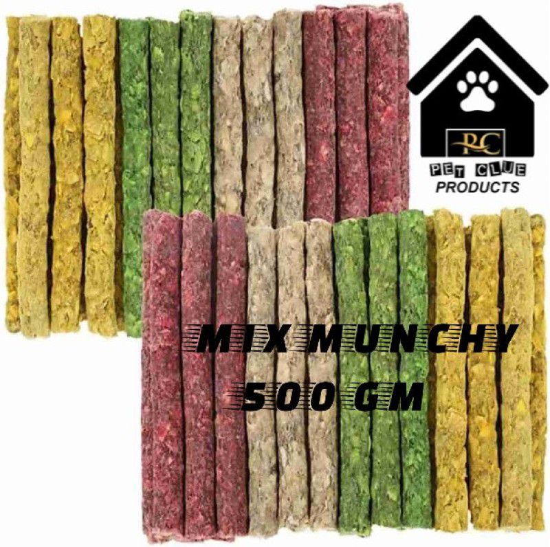 Pet Clue Munchy Twisted & Healthy Chew Stick Multy Flavour Dog Treat ( 500 Gm) Mutton Chicken Dog Chew  (500 g, Pack of 1)