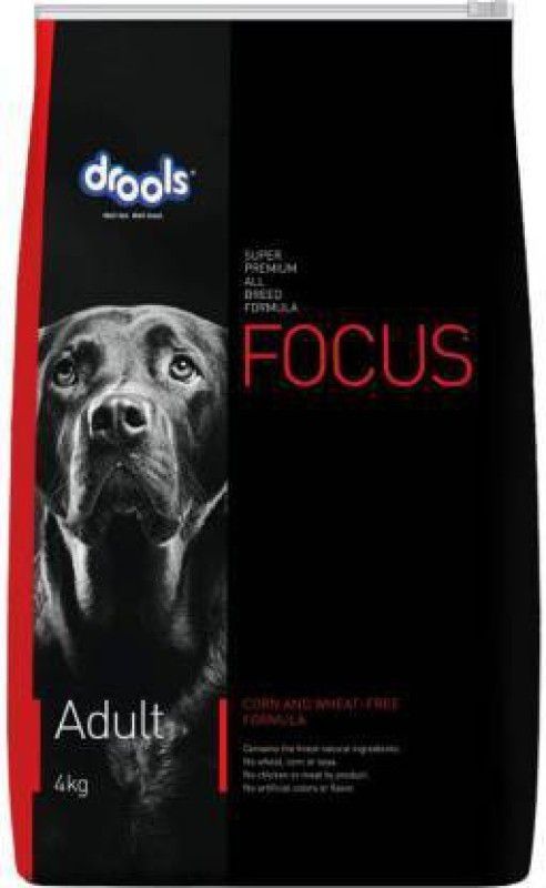 Drools Focus ADULT Super Premium 4KG +FOCUS 1.2 KG ADULT COMBO Chicken 5.4 kg (2x2.7 kg) Dry Adult Dog Food