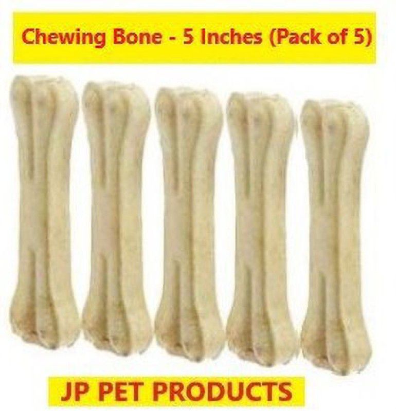 JP PET PRODUCTS Raw Hide Pressed Bones 5 Inches 5 Pcs Lamb Dog Chew (500 gm, Pack of 5) Chicken Dog Chew  (500 g, Pack of 5)