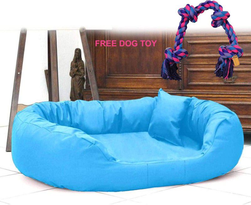 Heaven Luxurious Reversible Dual Soft Velvet Luxury SKYBlueSofa PET Bed for Dog CAT Puppy Rabbit 4XL Pet Bed  (SKYBlue)