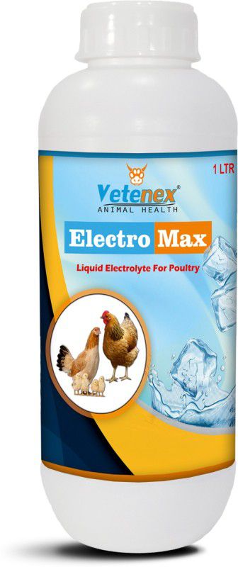 VETENEX Electro Max - Electrolytes for Poultry, Birds & Chicken - 1 LTR Pet Health Supplements  (1 L)