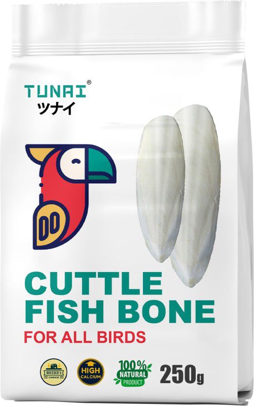 Cuttle Fish Bones for Budgies, Love Birds and All Other Birds Fish 0.25 kg Dry Adult, Senior, Young Bird Food