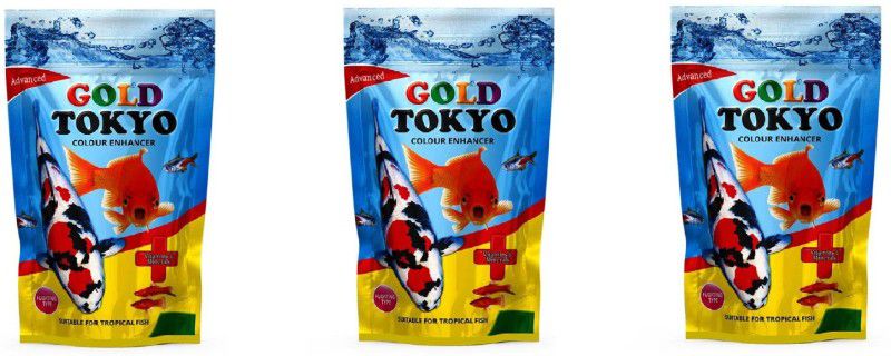 Gold Tokyo Micro Pellet for All Type Tropical Fish 3 in 1 Combo ( Total 600g) 0.6 kg (3x0.2 kg) Dry Adult, Senior, Young Fish Food