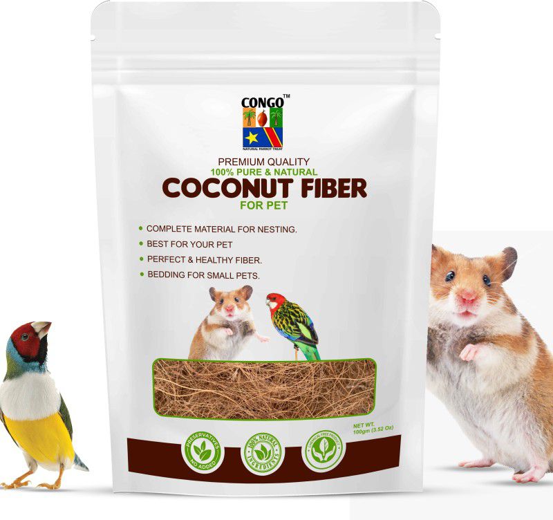 CONGO NATURAL PARROT TREAT Premium Natural Clean Coconut Fiber Bird House  (Hanging)