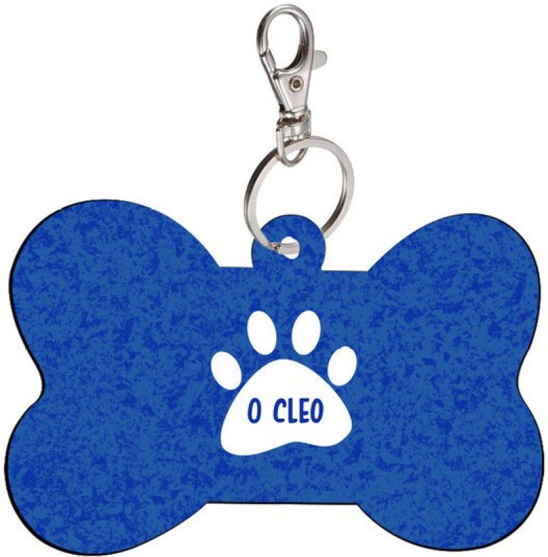 SKY TRENDS Bone Shape Collar Locket/Pendant for Dogs & Puppy -801 Info Engraved Dog Collar Charm  (Blue, Bone)
