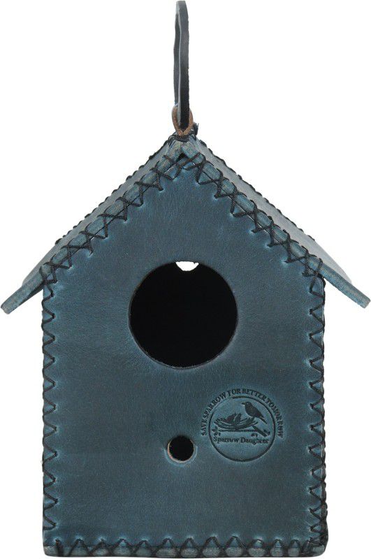 Sparrow Daughter Leather Hut Shape Bird House Hanging Cage For Garden|Balcony and Outdoor Décor Bird House  (Hanging)