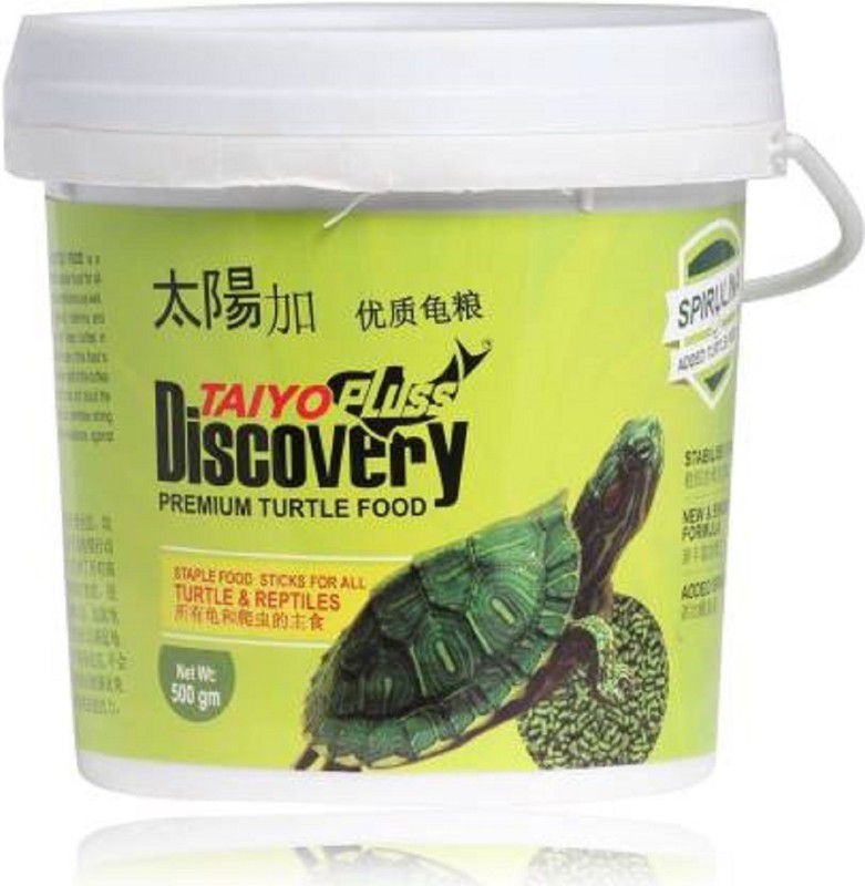 Taiyo Pluss Discovery Turtle Food 500 gm Spinach 0.5 kg Dry New Born, Adult, Young, Senior Turtle Food