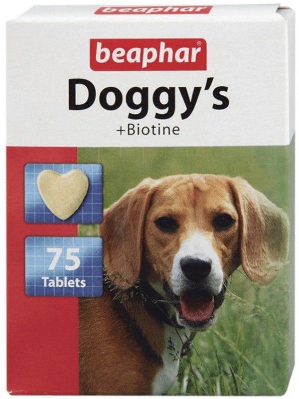 Beaphar Beapher Doggy's Biotine 75 tab biotine tab for dog's By Fifozone Pet Health Supplements  (75 Pieces)