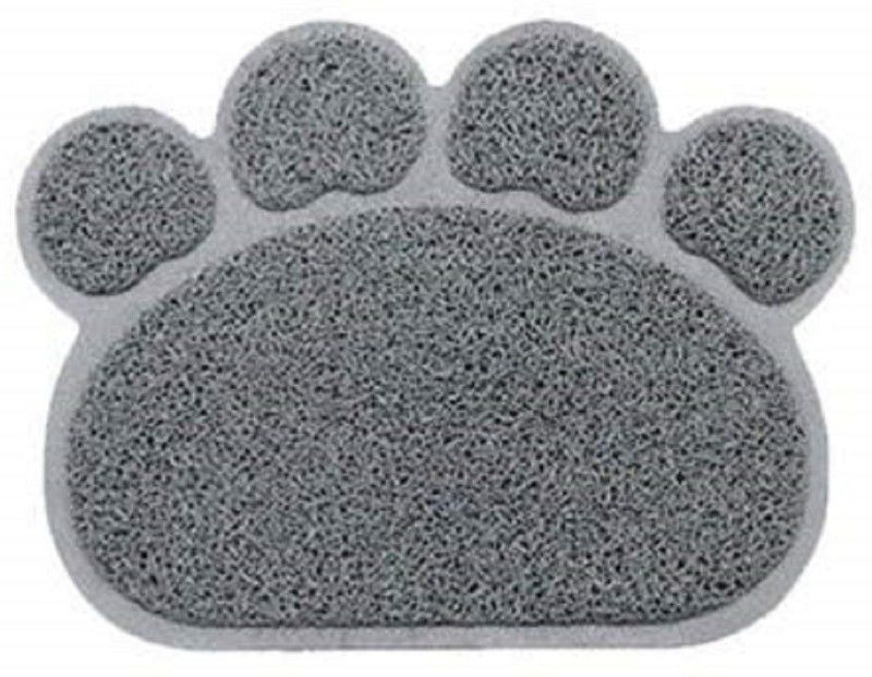 Emily Pets Printed Paw Shape Pad Dog/Cat Mat Pet Puppy Kitty Dish Bowl Placemat Anti-Skid Waterproof Sleeping Pad - Grey (Large) Dog, Cat, Rabbit Pet Mat