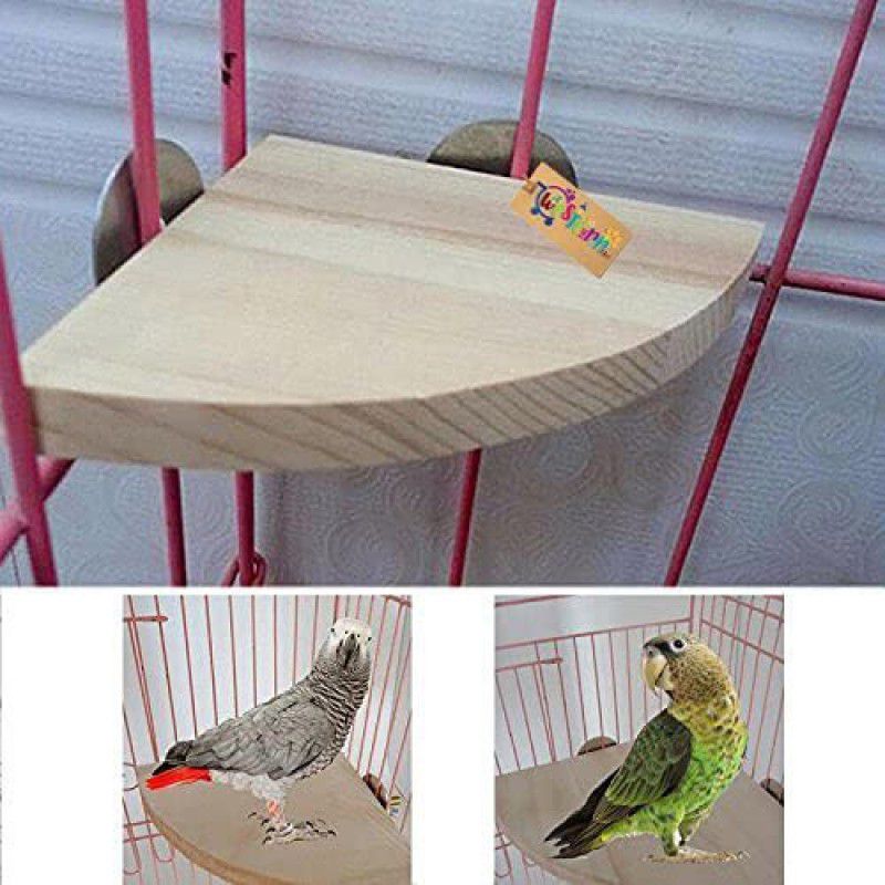 Western Era Corner Platform/Perch/Stand Bird Toy for Small Birds (7 Inches) Bird Play Stand