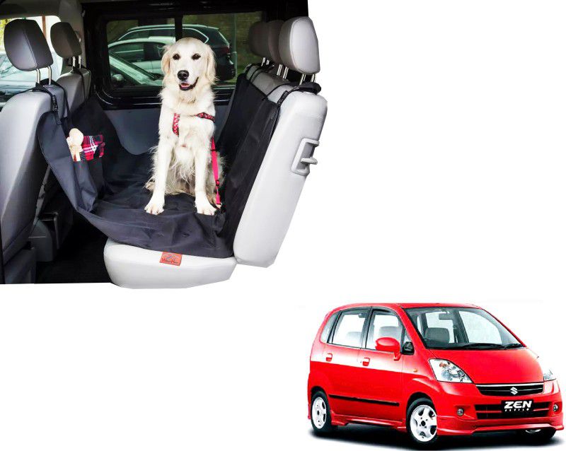 WolkomHome Waterproof Car Hammock Rear Seat Cover for Pets - 55 x 56 Inches, Black with two pockets for Maruti Suzuki Zen Estilo Type-1 Hammock Pet Seat Cover  (Black Waterproof)