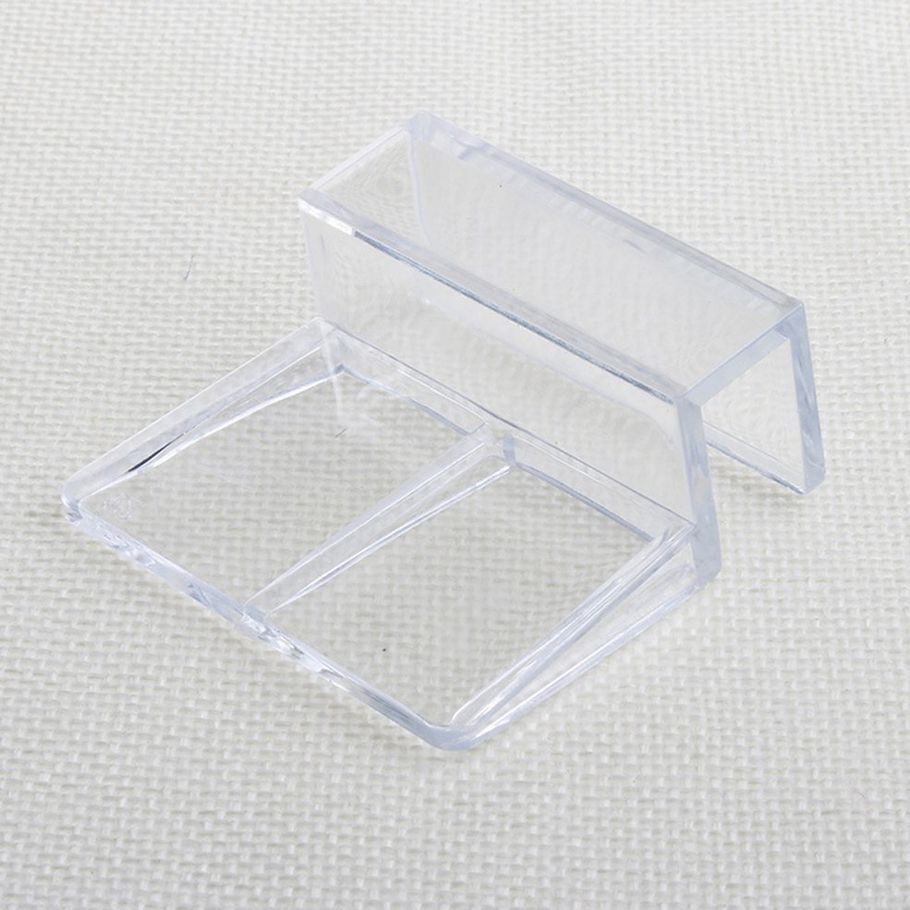 HA 6/8/10/12mm Acrylic Aquarium Fish Tank Glass Fixed Cover Clip Bracket Holder-6mm Transparent