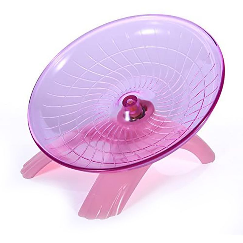 Plastic Exercise Wheel for Small Animal-Silent Spinner Non Slip Run Disc for Hamster Hedgehog Small Pet Exercise Wheel,A