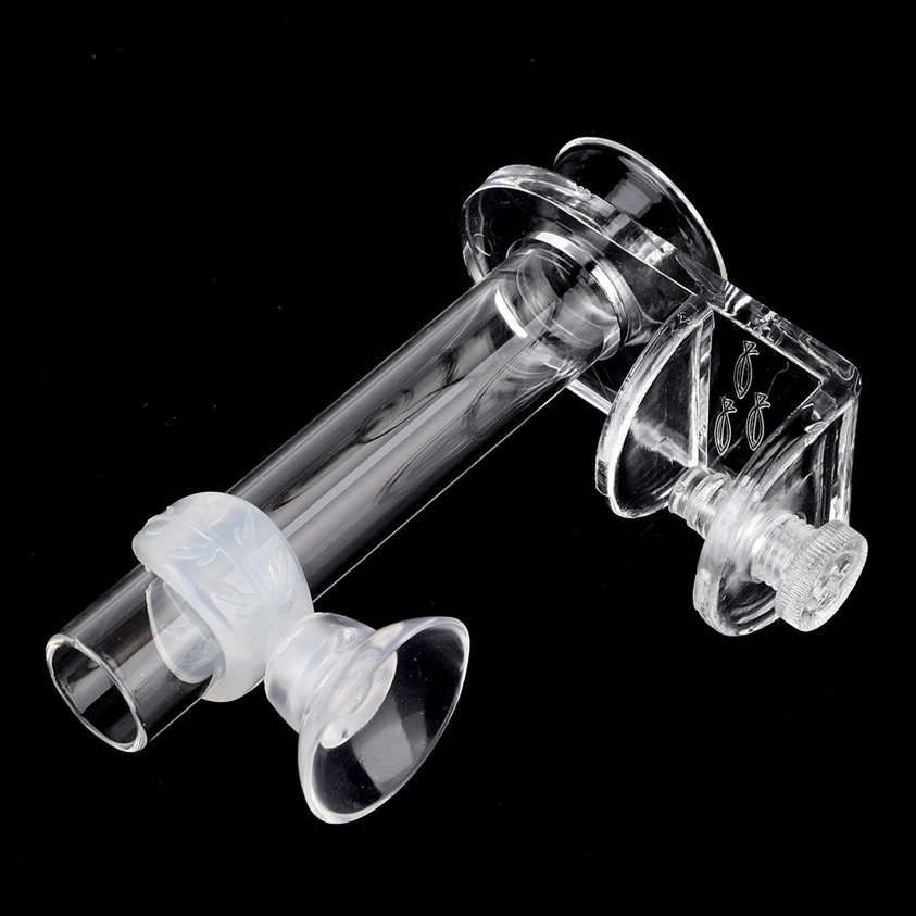 shrimp feeding tube convenient to feed feeder glass with two fixing ways for aquarium