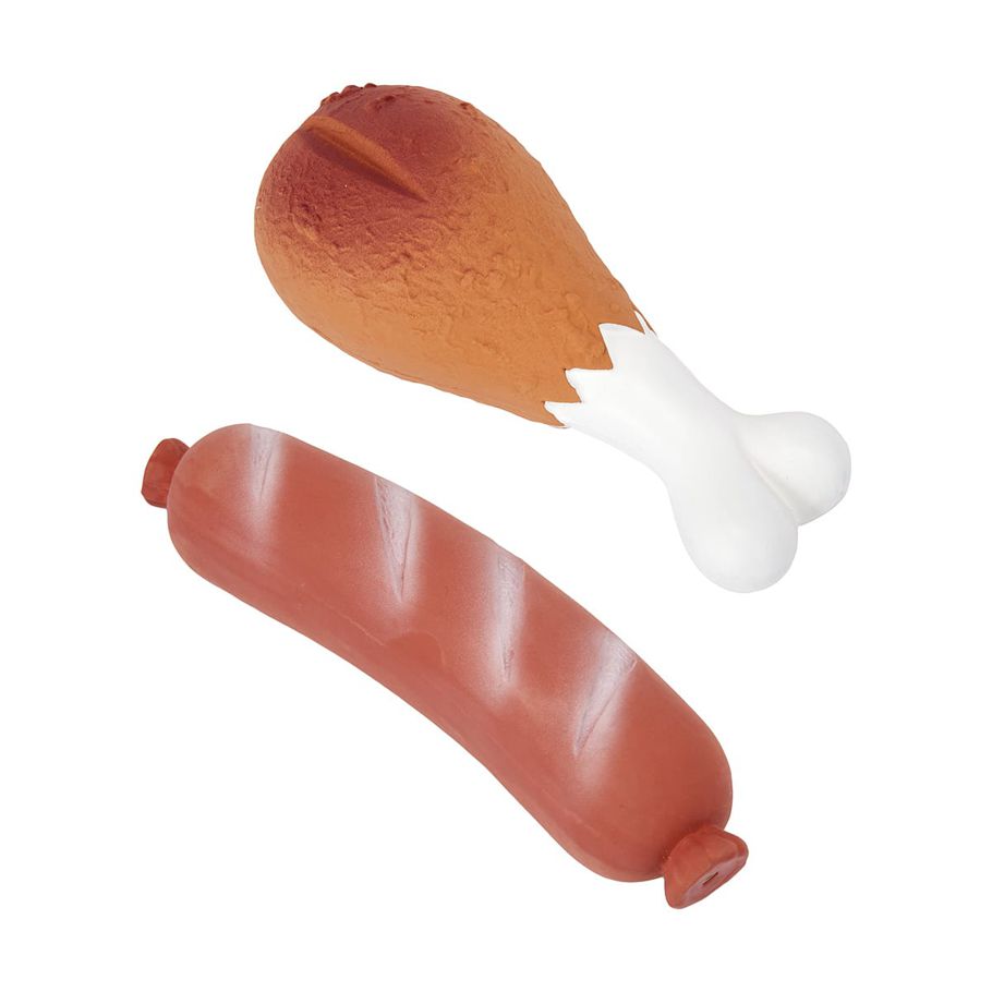 Pet Toy Squeaky Latex Foodie - Assorted
