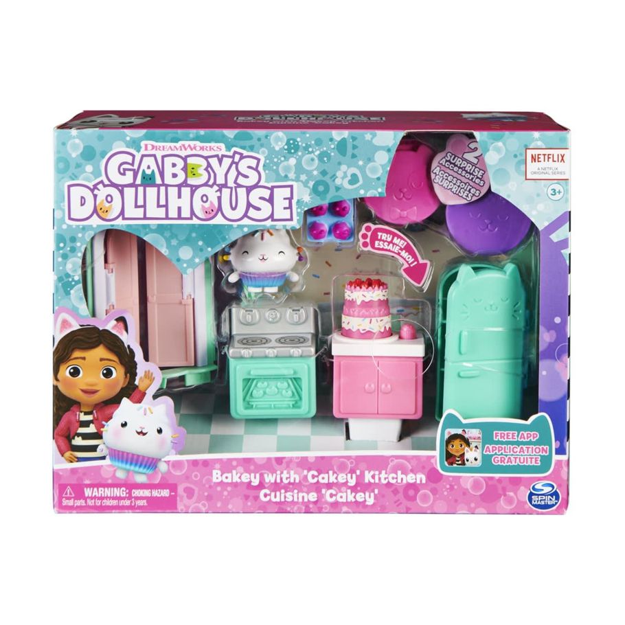Gabby's Dollhouse Bakey with Cakey Kitchen Cuisine Cakey