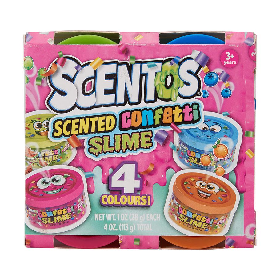 4 Pack Scentos Scented Confetti Slime