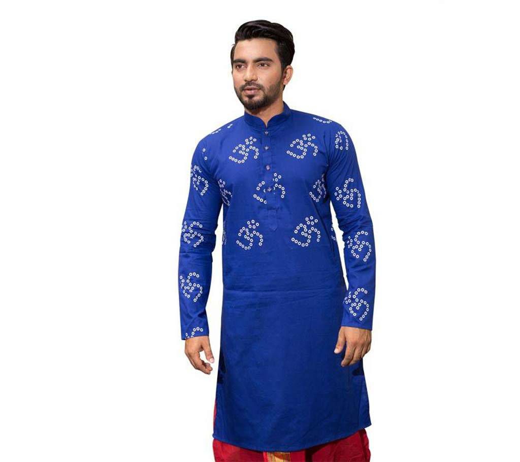 Gents Semi Long Puja Special Cotton Punjabi