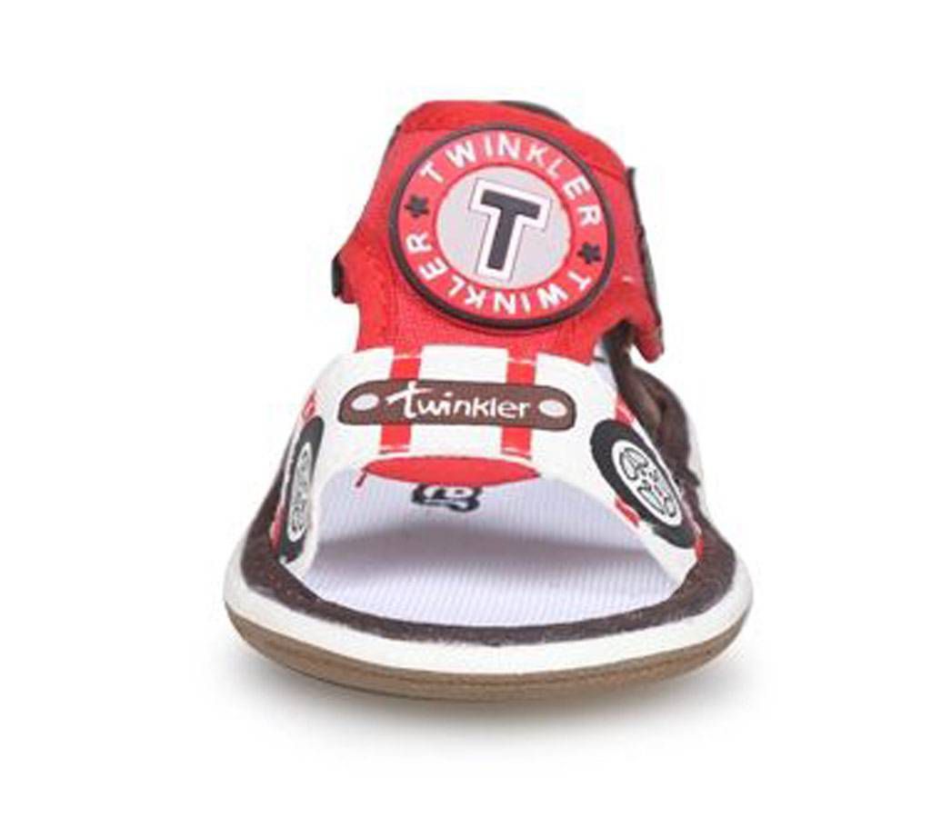 Twinkler Red Fabric Infant Boy's Sandal
