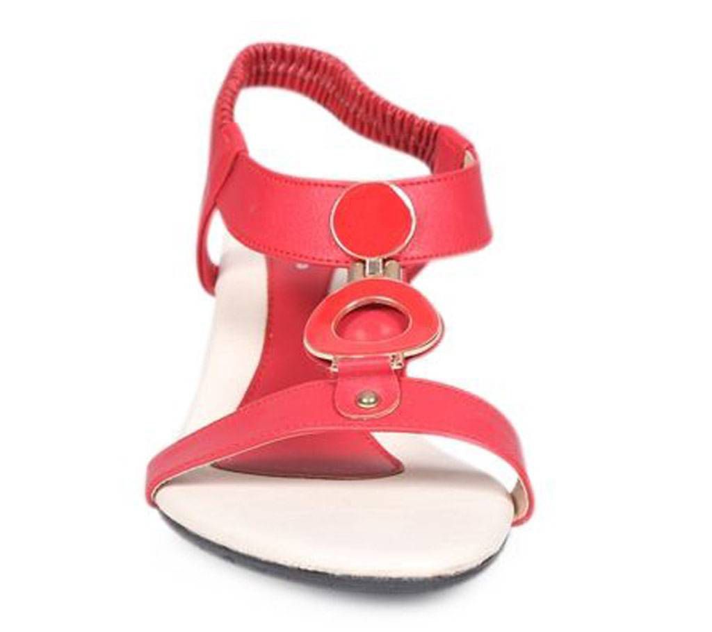 Sandra Rosa Red Leather Heel Ladies Sandal