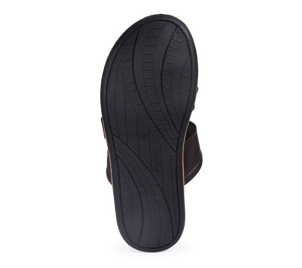 Apex Dark Brown Leather Men's sandal