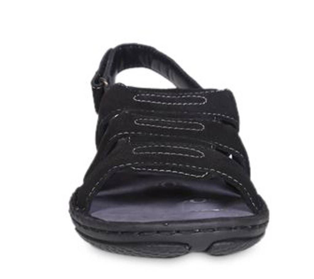 Dr. Mauch Men's Black and Grey Suede Leather Sandal

