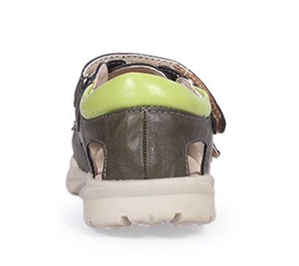 Twinkler Green Smooth Leather Junior Boy's Sandal Shoe