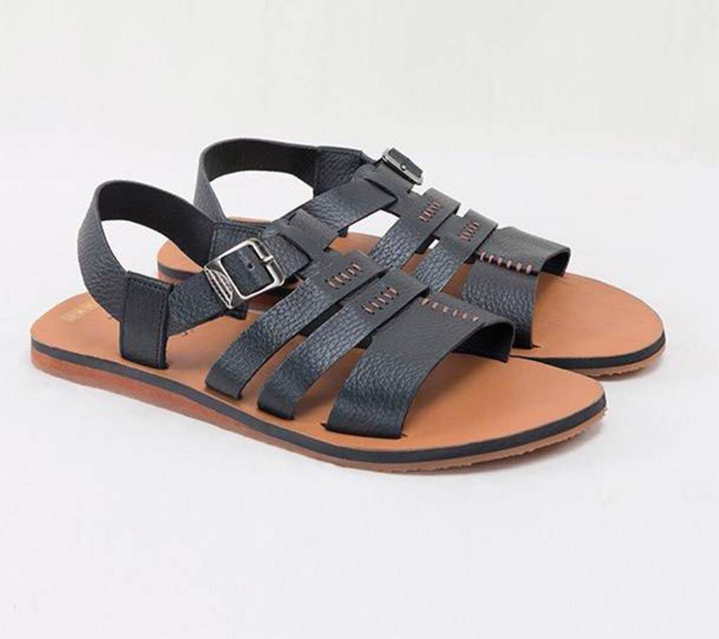 men's leather belt sandals