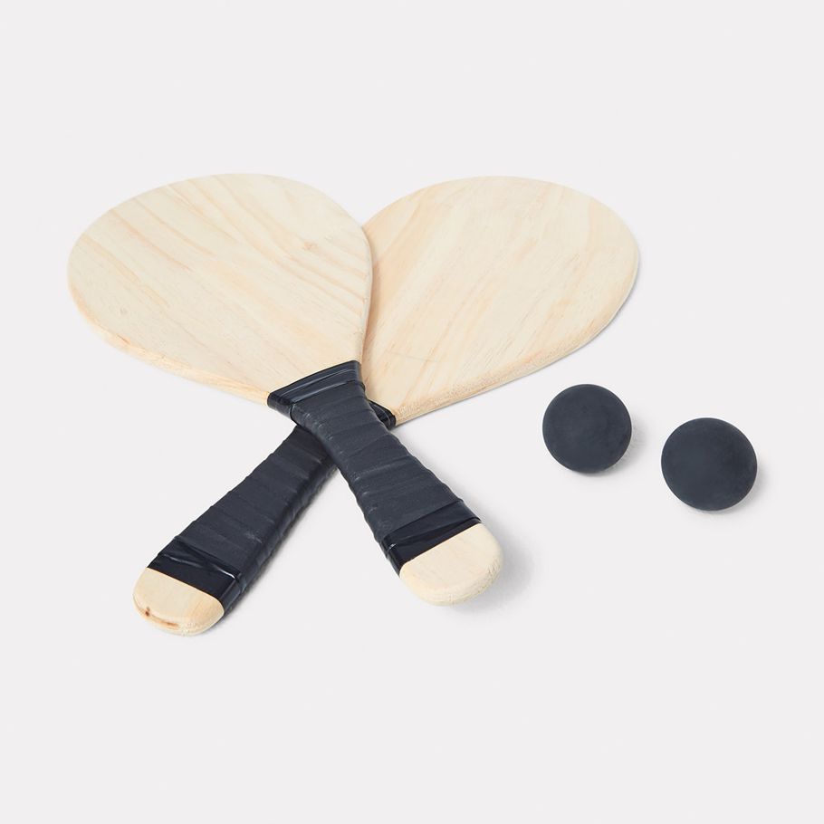 Wooden Racquet Ball Set
