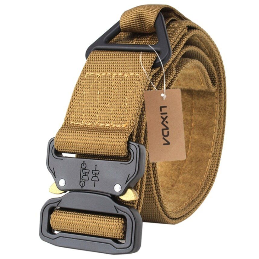 Lixada Tactical Belts Heavy Duty Waist Belt Adjustable Nylon Belts Waist Belt Training Accessories with Metal Buckle