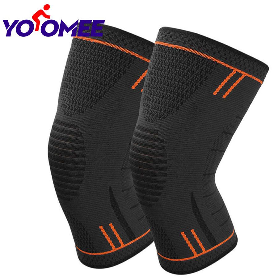 Yoomee 1 Pair Non Slip Silicone Sports Knee Pads Support for Running Cycling Basketball Fitness 3D Support Outdoor Mountaineering Riding Gear Arthritis&Injury Recovery Kneepad