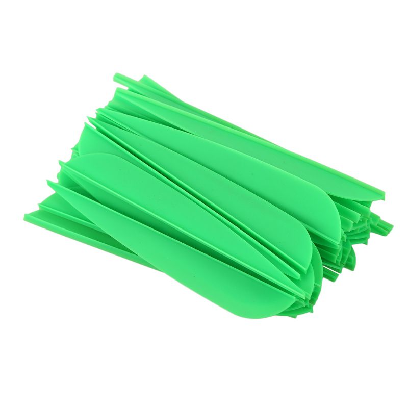 Arrows Vanes 4 Inch Plastic Feather Fletching for DIY Archery Arrows 50 Pack