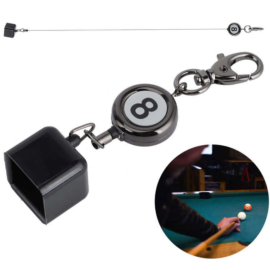 Billiards Snooker Pool Cue Chalk Holder with Belt Clip Retractable Table Accessories