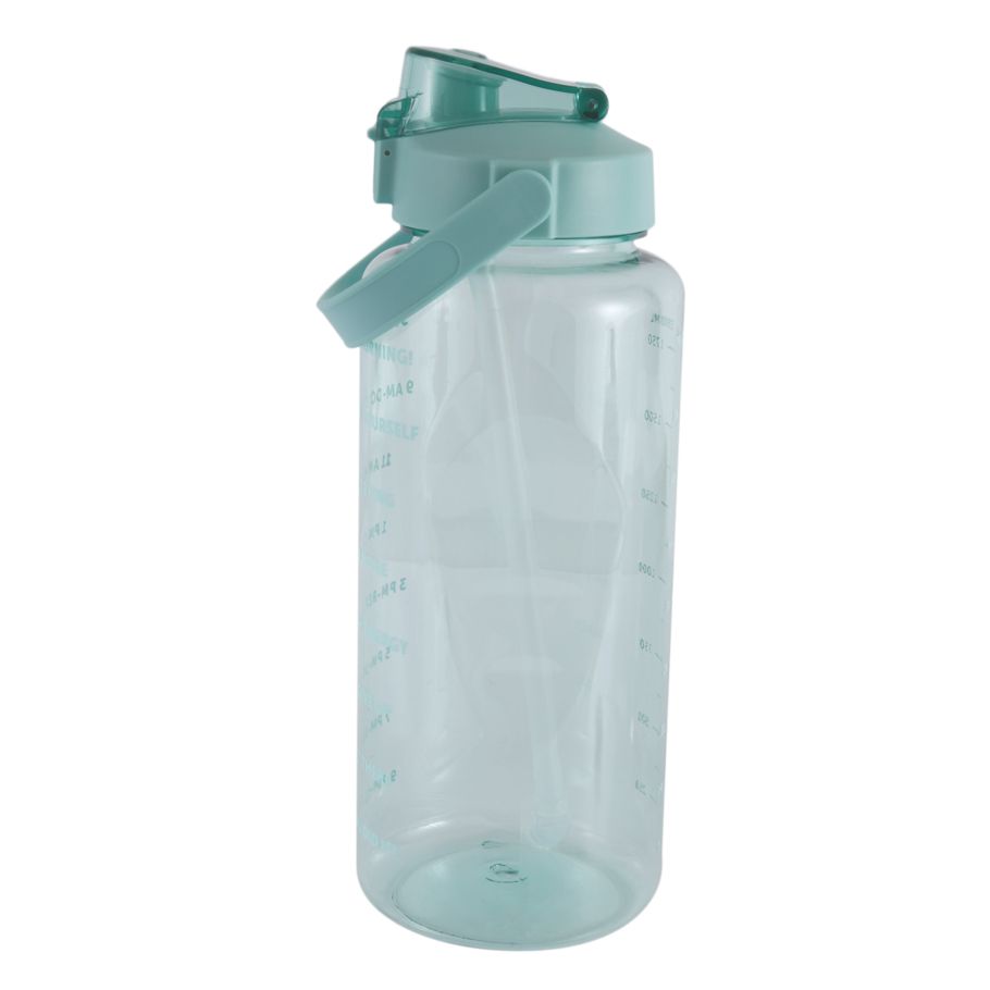 Large Capacity Water Bottle Sports Fitness Water Bottle with Handle Straw Cup 2000Ml 1