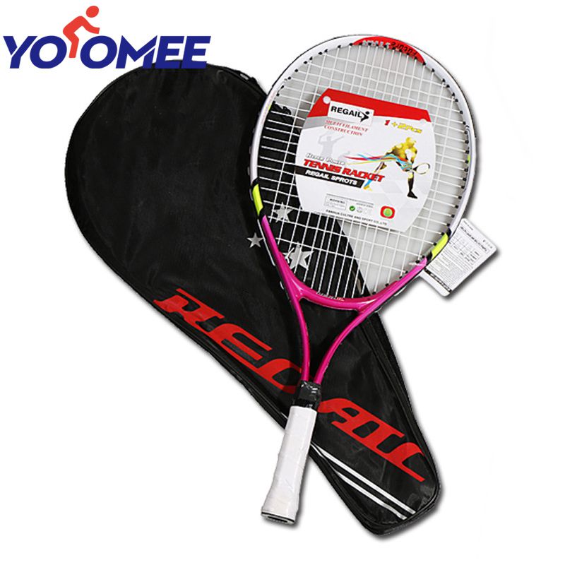Yoomee 1 Pcs Tennis Racket for Children Teenagers Aluminum Alloy Tennis Racket Strong Nylon Wire Suitable for Children's Training