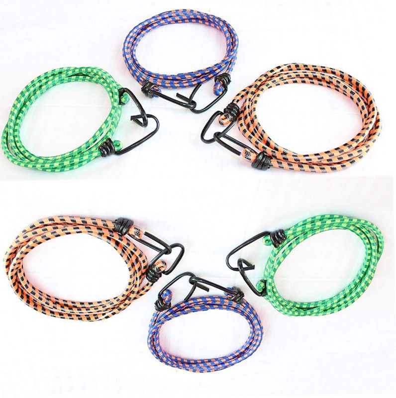 MGP FASHION HighElastic Rope Bungee Shock Cord Cable Luggage with Hook Green,Blue,Brown  (Length: 2 m, Diameter: 10 mm)