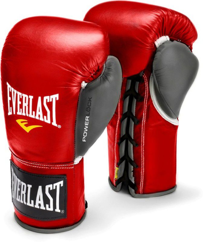 EVERLAST Pro Fight Boxing Gloves  (Red, Grey)