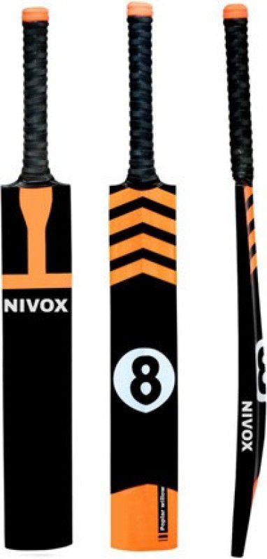 NIVOX orange nivox8 poplar willow cricket bat Poplar Willow Cricket Bat  (0.900 kg)