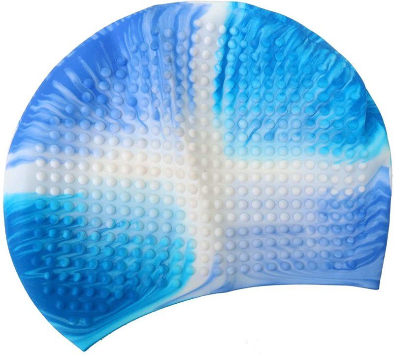 ArrowMax Bubble Design Silicone Long Hair Silicone Swimming Caps for Women Men Adult Kids Swimming Cap  (Pack of 2)