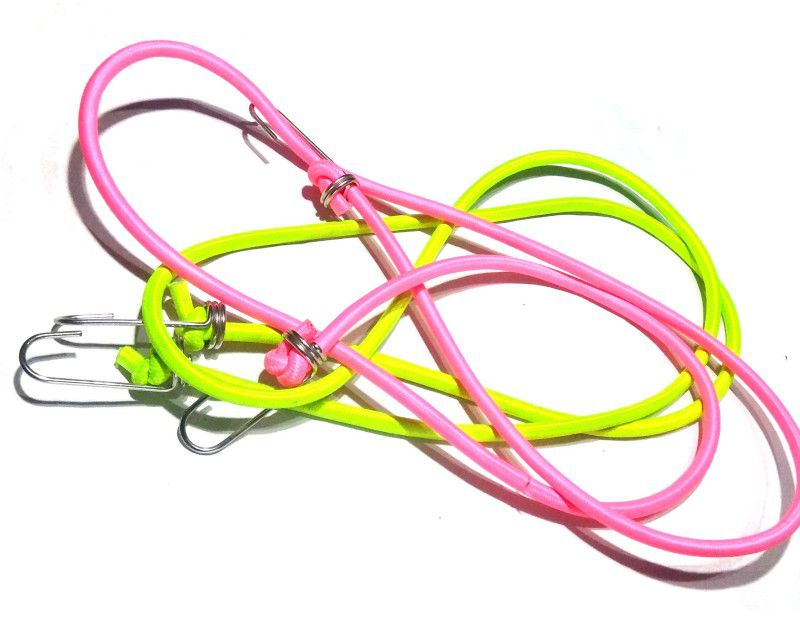 MK Elastic Luggage Tying Rope with Hooks (Pack of 2), Colour May Vary Multicolor  (Length: 68 m, Diameter: 0.5 mm)