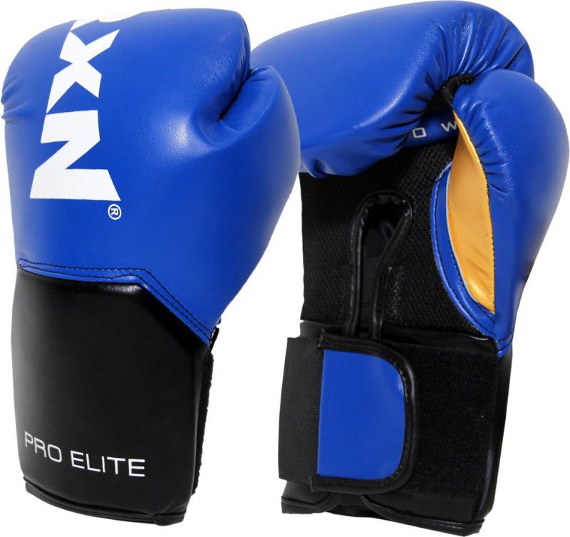 RXN Pro Elite Punching Gloves for Professional Bag Workouts Boxing Gloves  (Blue)