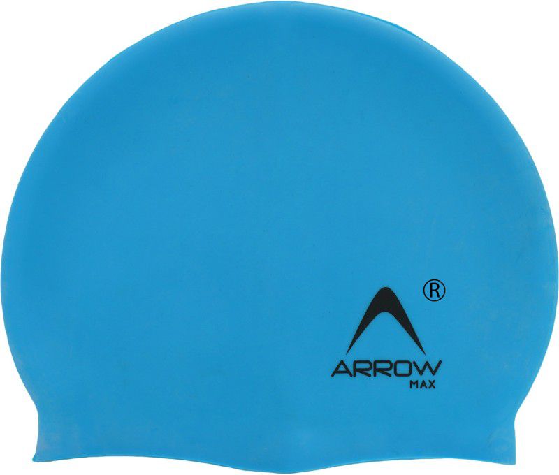 ArrowMax PREMIUM 100% SILICONE EASY COMFORT ANTI SLIP Swimming Cap  (Blue, Pack of 1)