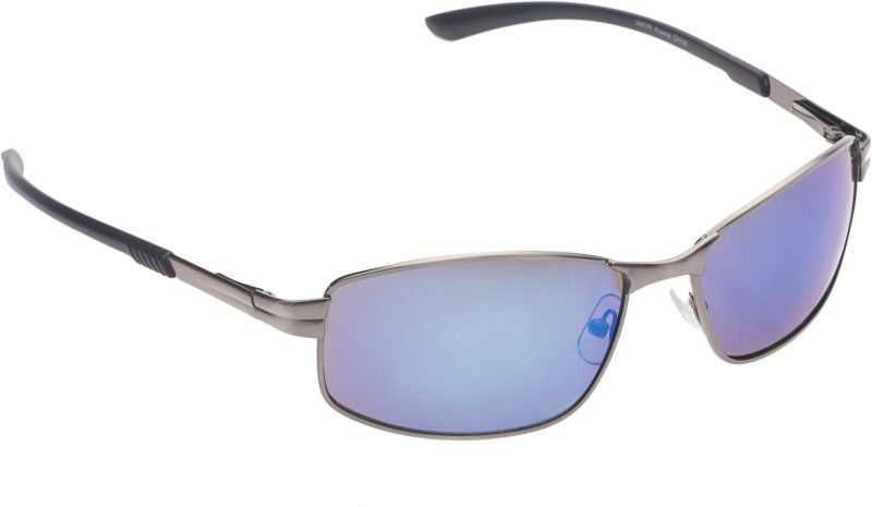 VAST Unbreakable Polycarbonate Lens Blue Reflector Cricket Goggles  (Silver, Blue)