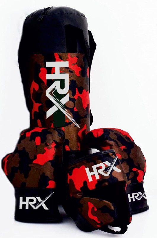 HRX Boxing Kit for Kids Camo Orange Hanging Bag  (Kids, 24 inch)