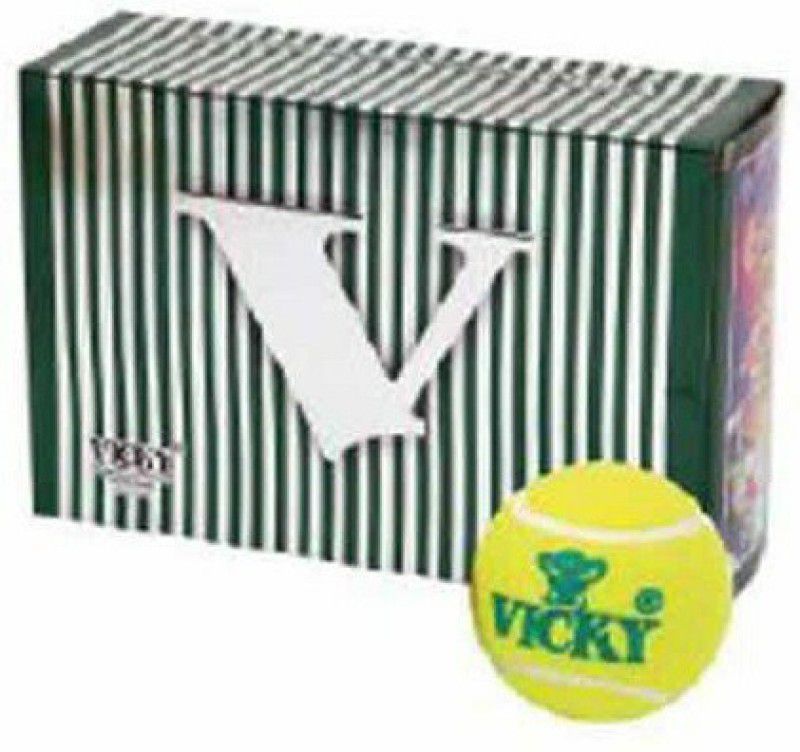 VICKY cricket tennis balls (pack of 6) Cricket Tennis Ball  (Pack of 6, Yellow)