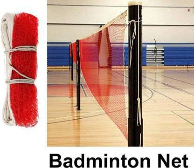 Benstar Badmintion Net Size 22 X 2.5 Feet Two Side Tape Badminton Net (Red) Badminton Net  (Red)